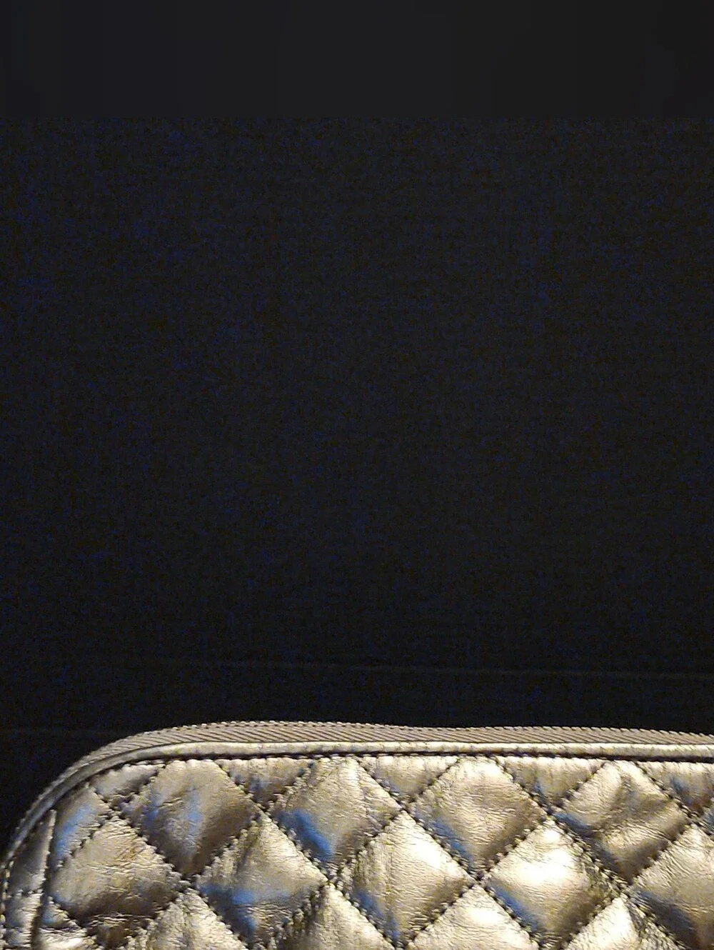 Burberry Gunmetal Quilted Wristlet Clutch - Metallic Leather